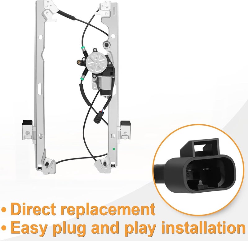 NPAUTO Front Driver Side Power Window Regulator with Motor fit for 2007 2008 2009 2010 2011 2012 2013 Chevy Silverado 1500 2500 3500 HD Avalanche Suburban Tahoe, GMC Sierra Yukon XL, Left, 741-442 - Image 5